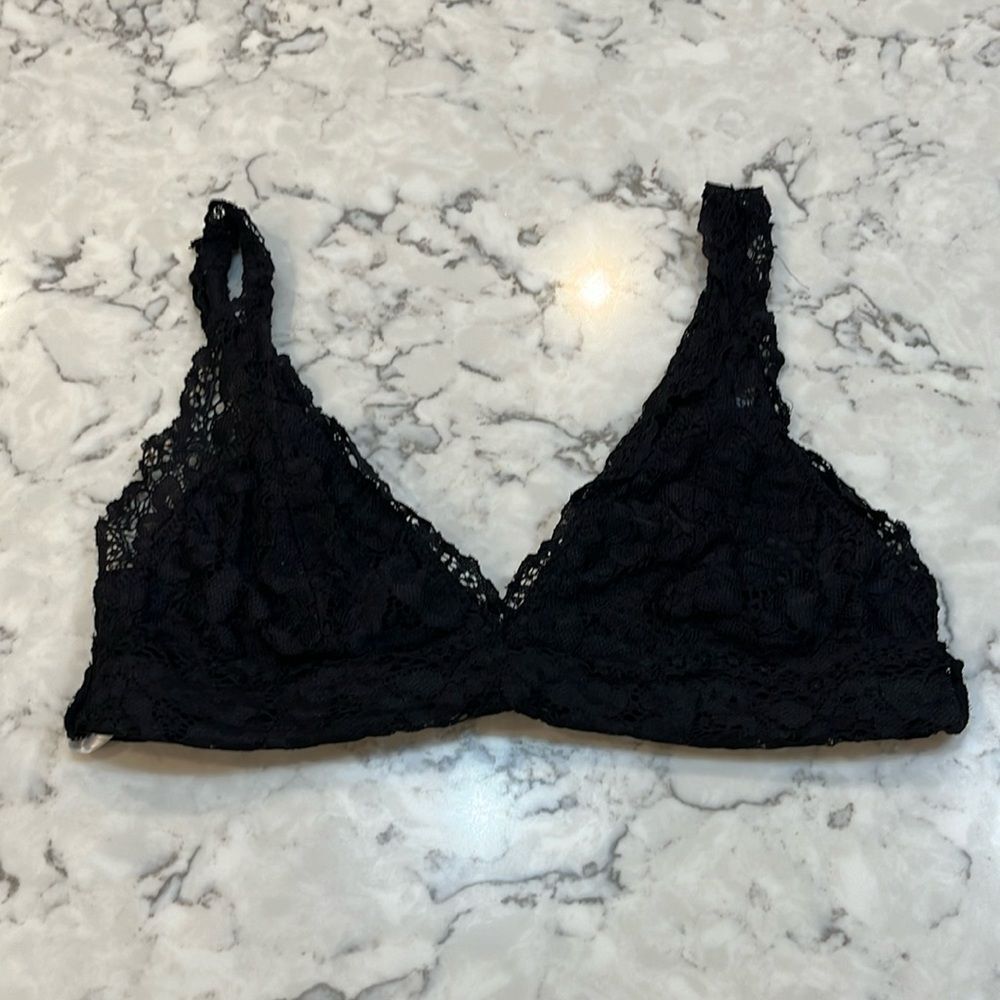 Marilyn Monroe Women's Large Black Lace Bralette Intimates Bra Lingerie